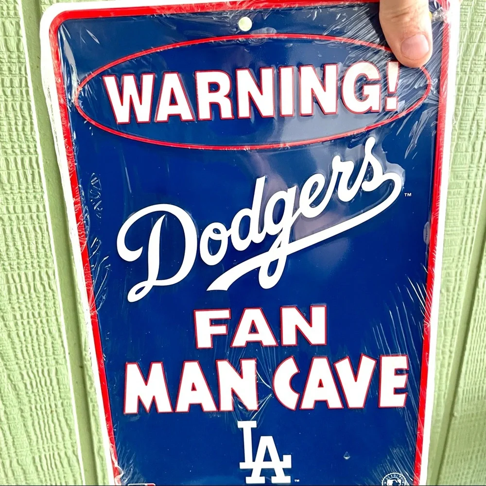 NEW Dodgers Fan Man Cave Baseball Metal Sign